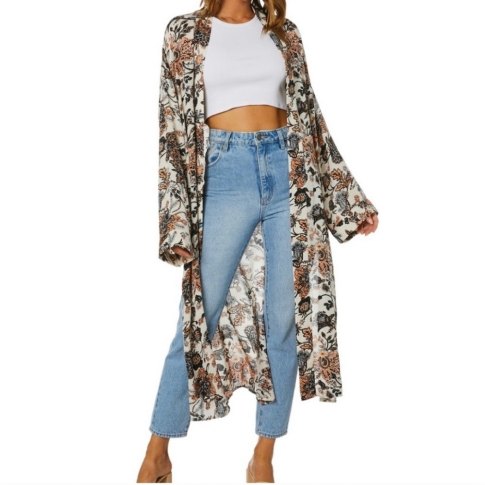 Free People Play it Cool Kimono BNWOT